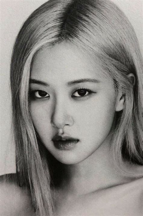 Blackpink Ros Thealbum Scan Sketsa Ide Bagus Gadis Korea