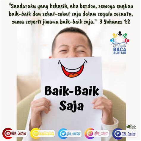 Baik Baik Saja Yohanes Tb Gerakan Baca Alkitab