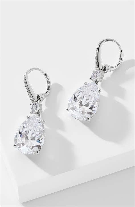 Nadri Shine On Large Pear Cut Cubic Zirconia Drop Earrings Nordstrom