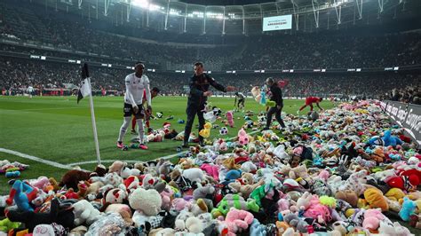 Solidarität mit Erdbebenopfern Besiktas Fans werfen Stofftiere aufs