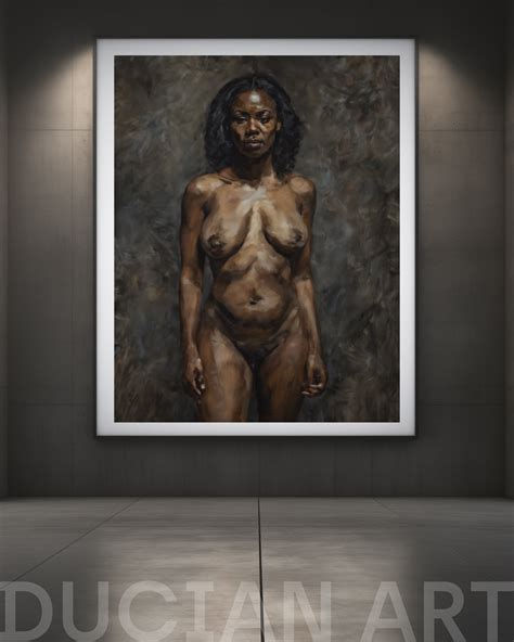 Naked Black Woman Painting Print Naked Woman Wall Art Sensual Photo Wall Decor Etsy
