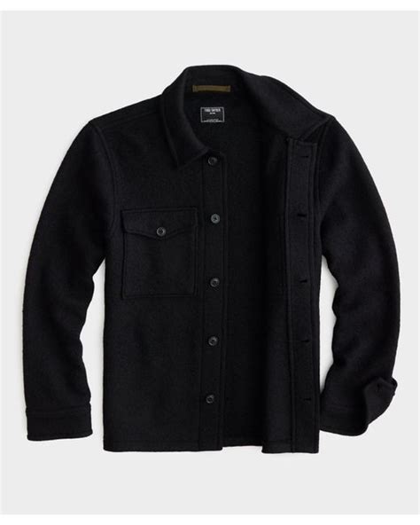 Todd Snyder Italian Cpo Shirt Jacket In Black For Men Lyst