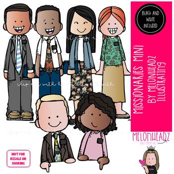 Missionaries Lds Clip Art Digi Stamp Mini By Melonheadz Clipart