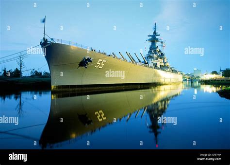 WW2 battleship USS North Carolina. Now a museum visitor attraction on ...