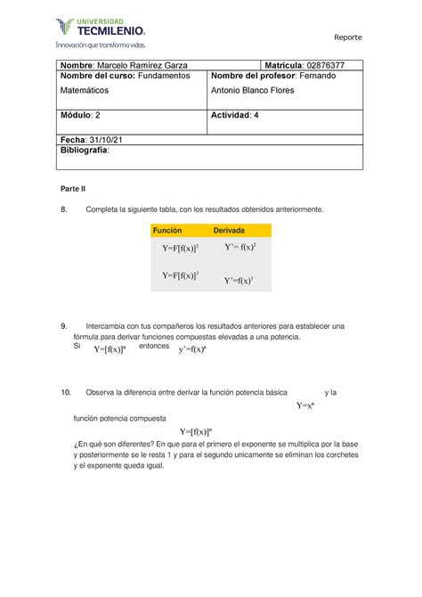 Actividad 4 Fundamentos Matemáticos primer semestre Fundamentos