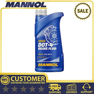 1L MANNOL BRAKE CLUTCH FLUID DOT4 SAE J 1703 FMVSS 116 DOT 4 ISO 4925 ...