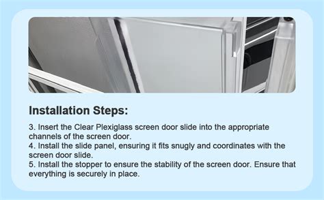 Amazon Clear Plexiglass Screen Door Slide Slide Panel