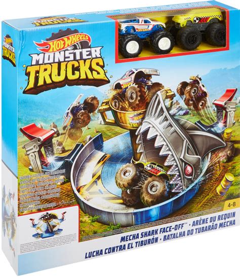 Характеристики Набор игровой Hot Wheels Monster Trucks Столкновение с механической акулой