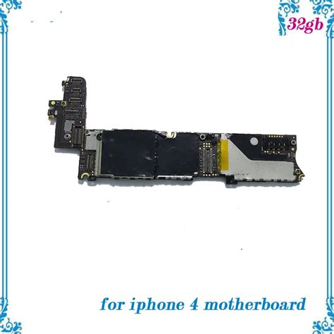 Well Worked For Iphone 4 Unlocked Motherboard Full Function Used 32gb