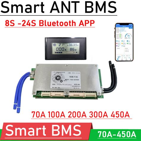 Smart Bluetooth ANT BMS 10S 24S Lithium Battery Protection Board 450A