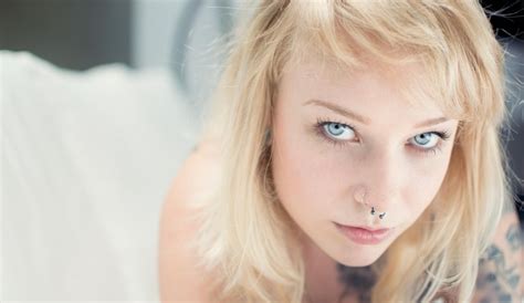 Model Women Blue Eyes Blonde Piercing Hd Wallpaper Rare Gallery