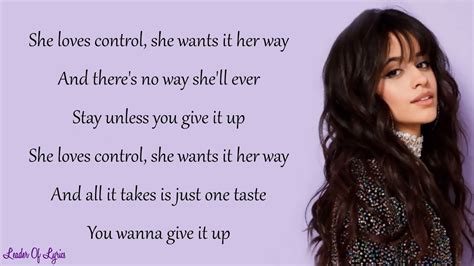 Camila Cabello She Loves Control Lyrics Youtube