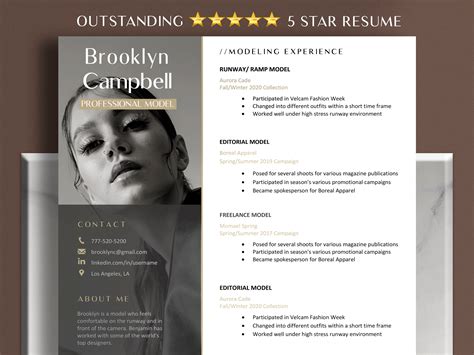 Modeling Resume Template Telegraph