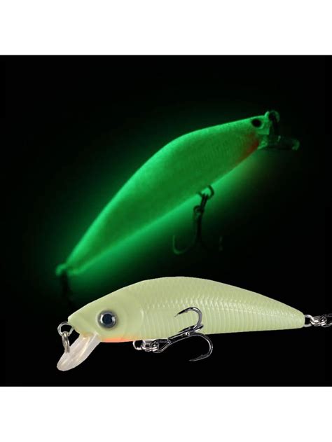 1pc Fishing Lures Luminous Minnow For Night Fishing Glow In The Dark