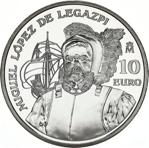 10 euros Miguel López de Legazpi Espagne Numista