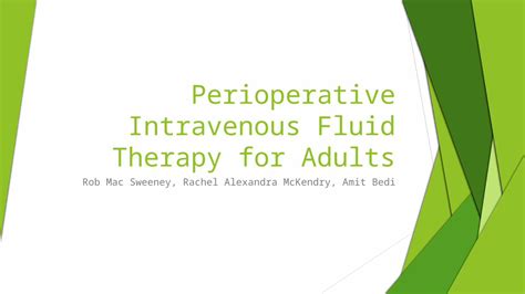 Pptx Perioperative Intravenous Fluid Therapy For Adults Dokumen Tips