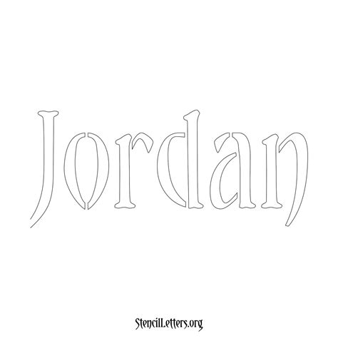 Jordan Free Printable Family Name Stencils with 6 Unique Typography and ...