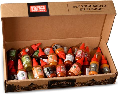 Amazon Melindas Mini Hot Sauce Variety Pack Surprise Pack Oz Each Gourmet Hot