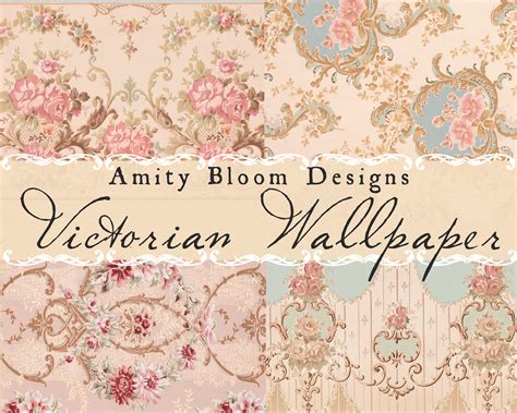 Victorian Floral Wallpaper Antique Wallpaper Vintage Paper - Etsy