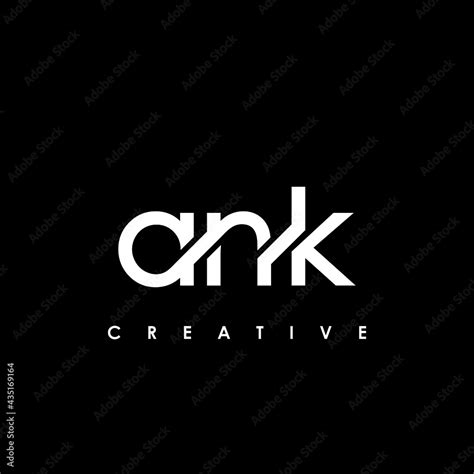 Ank Letter Initial Logo Design Template Vector Illustration Stock