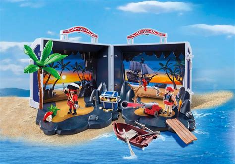 Playmobil Le Au Tr Sor Des Pirates Transportable Bateau