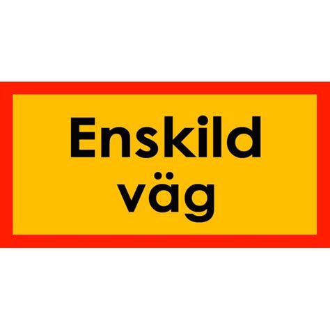 Tilläggstavla Enskild Väg SKOGMA SE