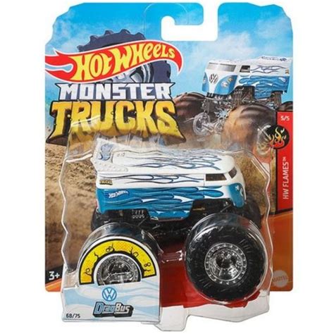 Hot Wheels Monster Trucks kisautó Dragbus Gyerekajándék