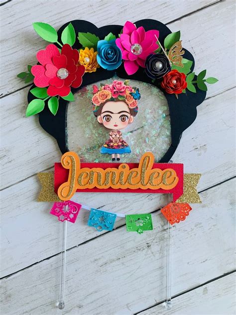 Frida Khalo Cake Topper Etsy Cake Toppers Topper Paper Flowers