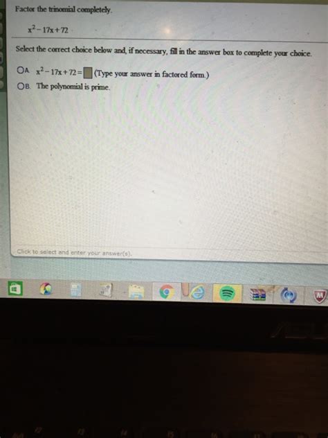 Get Answer Transcribed Image Text Factor The Trinomial Completely Transtutors