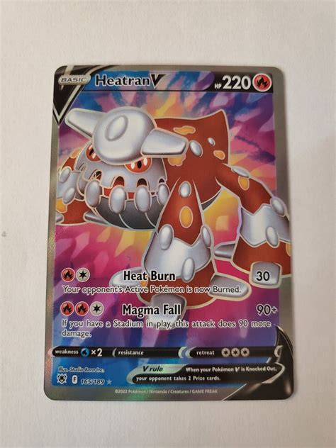 Mavin Heatran V 165 189 Full Art Ultra Rare NM New Pokemon SWSH10