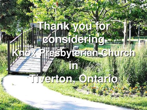 Ppt Welcome To Knox Presbyterian Church Tiverton Ontario Powerpoint