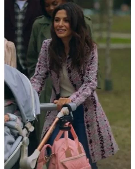Sex Life S02 Sarah Shahi Pink Coat
