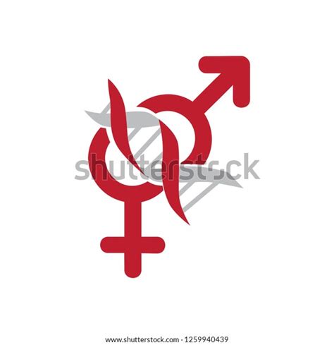 Dna Helix Male Female Sex Symbol Stock Vector Royalty Free 1259940439