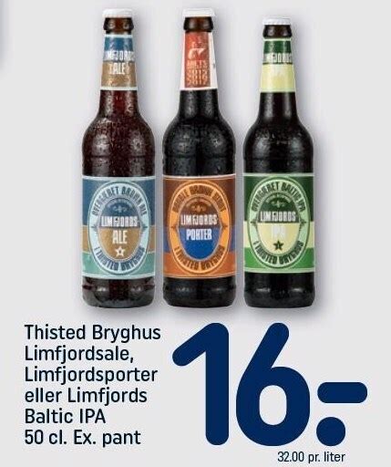 Thisted Bryghus Limfjordsale Limfjordsporter El Limfjords Blatic IPA