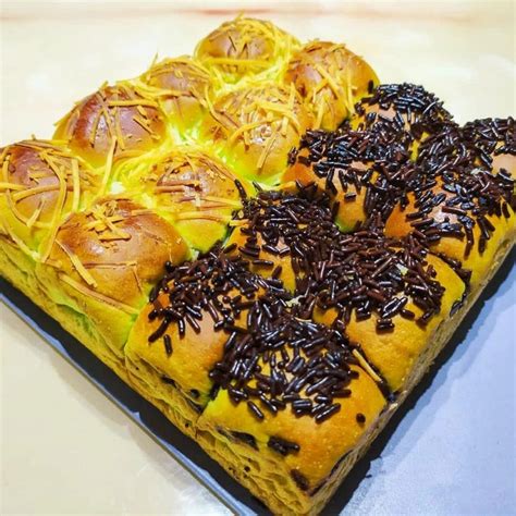 Jual Roti Sobek Pandan Coklat Keju Choco Cheese Bread UK 20x20