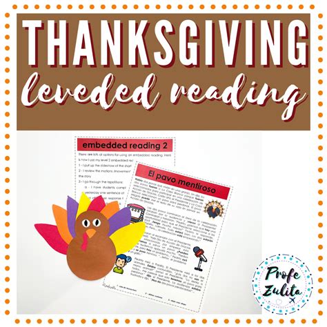 Spanish Thanksgiving Activity Embedded Reading Made By Teachers