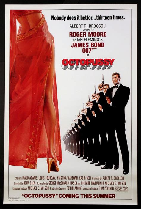 Octopussy 1983 Original One Sheet Size 27x41 Movie Poster James Bond James Bond Movie