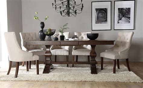 Cavendish Extending Dining Table Duke Chairs Dark Oak Veneer