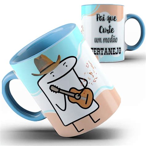 Caneca Azul Papai Flork Pai Que Curte Modão Sertanejo Elo7