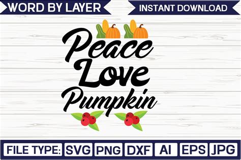 Peace Love Pumpkin Svg Design Graphic By Digitalart Creative Fabrica