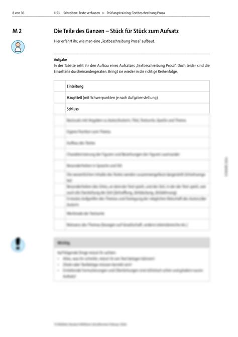 Prüfungstraining Textbeschreibung Prosa RAAbits Online