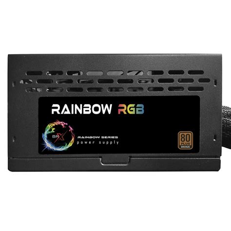 Fonte BRX Rainbow RGB 650W 80 Plus Bronze PFC Ativo 51033651