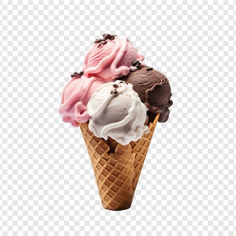 Premium Psd Neapolitan Ice Cream Isolated On Transparent Background