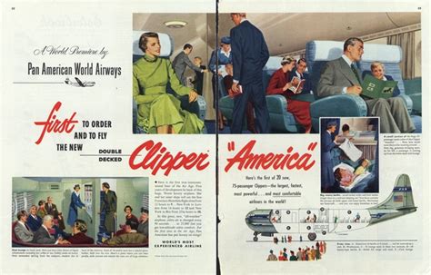 Objects Advertisement Pan American World Airways Boeing 377