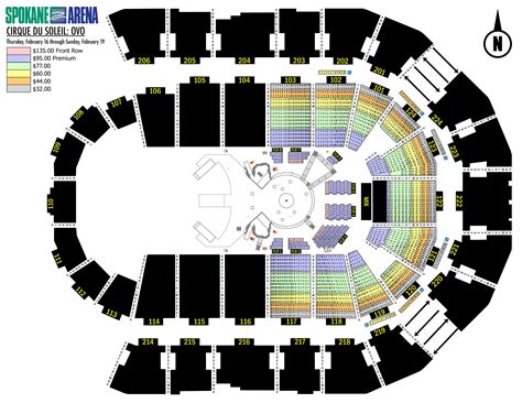 Seating Chart and View Information for Section 105 at Spokane Arena 23