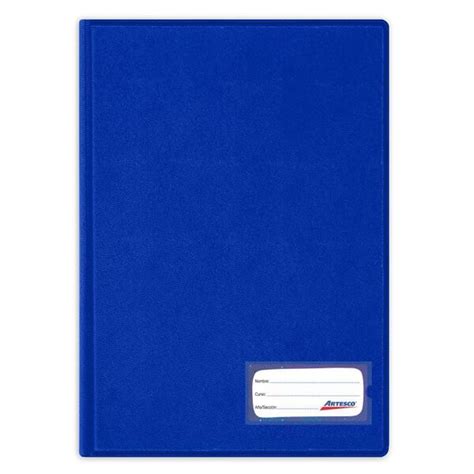 Folder Artesco Oficio Doble Tapa Azul Con Gusano Desde S 7 50