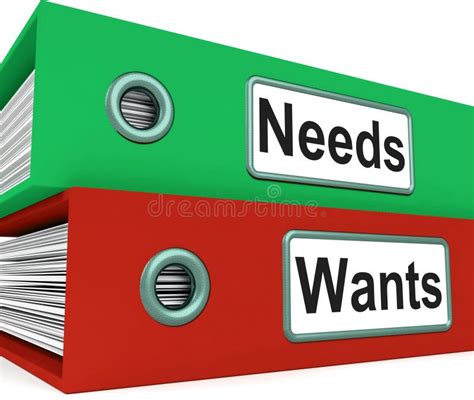 Wants Vs Needs Stock Illustration Illustration Of Demand 25216765