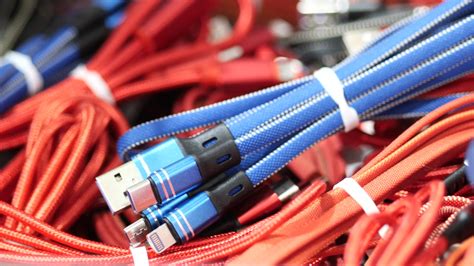 types  cables  stacked   stock