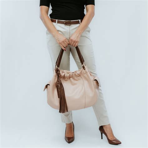 Bolsa Diana De Couro Nude Chocolate