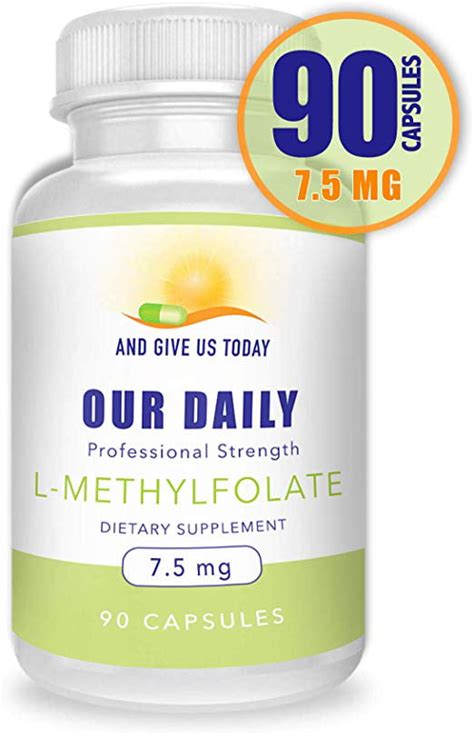 L Methylfolate 7 5 Mg 7500 Mcg Maximum Strength Active Folate 5 MTHF